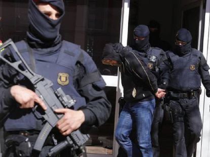 One of the suspects arrested in Operation Charon in Sabadell.