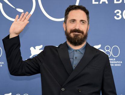 Pablo Larraín poses at the 'El Conde' photocall on August 31, 2023, at the Venice Film Festival. 
