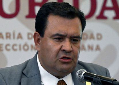 Tamaulipas state prosecutor Irving Barrios during a press conference on Tuesday.