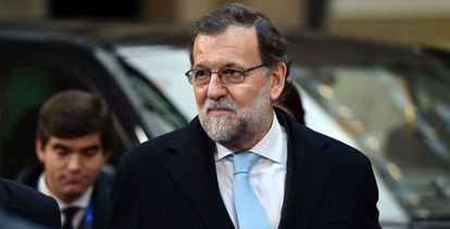 Acting Prime Minister Mariano Rajoy at the European Council meeting of March 7.