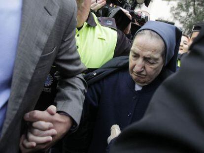 Sister Mar&iacute;a G&oacute;mez Valbuena arriving at court last month.  