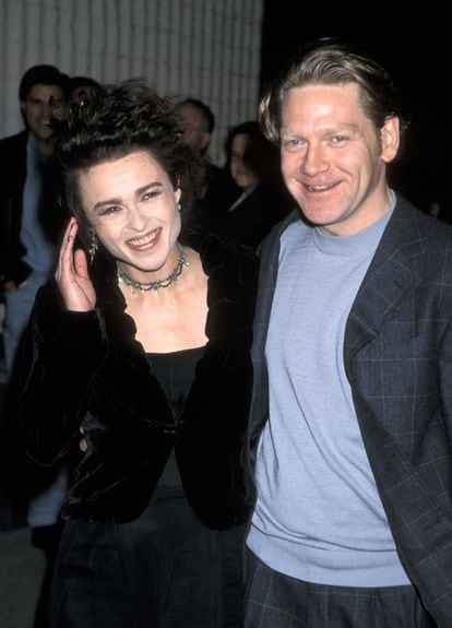 Helena Bonham Carter and Kenneth Branagh in Los Angeles in 1998.