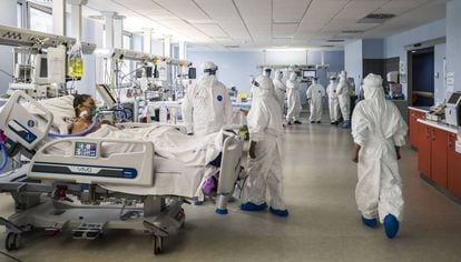 The intensive care unit in the Italian city of Catania on April 23.