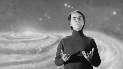 Carl Sagan, astrophysicist and popularizer, in one of his programs.