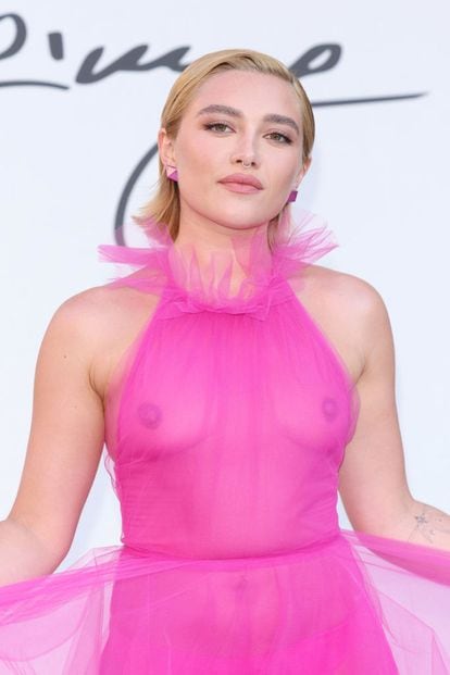 
But it was actress Florence Pugh who has brought naked dressing back to the fore. She caused a stir last summer, when she appeared in a sheer, fuchsia pink ballgown to Valentino’s couture show in Rome. “Thank you again, my beautiful team, for making my pink princess dreams come true,” Pugh wrote in a message on her Instagram account, which has 8.4 million followers.