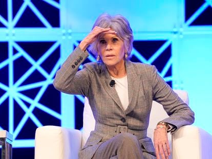 Actress Jane Fonda speaks onstage during the 2022 Pennsylvania Conference for Women on October 6, 2022 in Philadelphia, Pennsylvania.