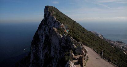 Tourists in Gibraltar.
