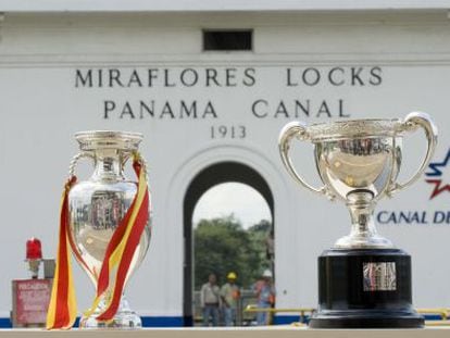 Spain paraded its trophies on the visit to Panama.