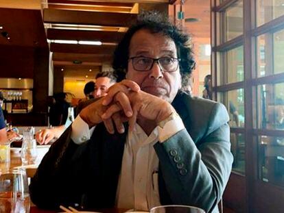 In this photo provided by Ibrahim Almadi, Saad Ibrahim Almadi sits in a restaurant in the United States, on August 2021.