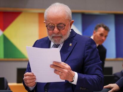 Brazilian President Luiz Inácio Lula da Silva during the EU-CELAC summit.