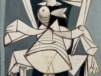 'Mujer sentada en un sillón (Dora)' (1938), part of the show 'Picasso Black and White.'