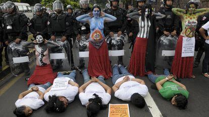 A 2012 protest in El Salvador calling for abortion to be made legal.