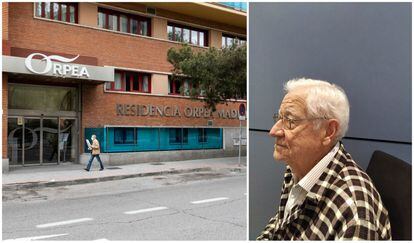 An Orpea-run residence in Madrid, and Rafael García in a photo sent in by his family.