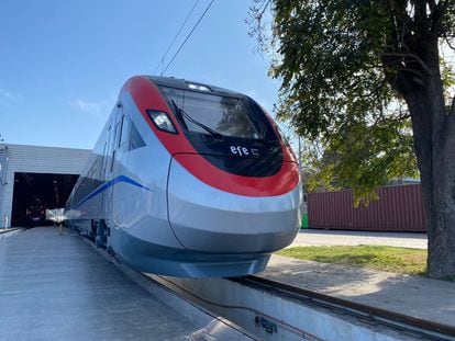 One of Chile's new high-speed trains in Santiago.